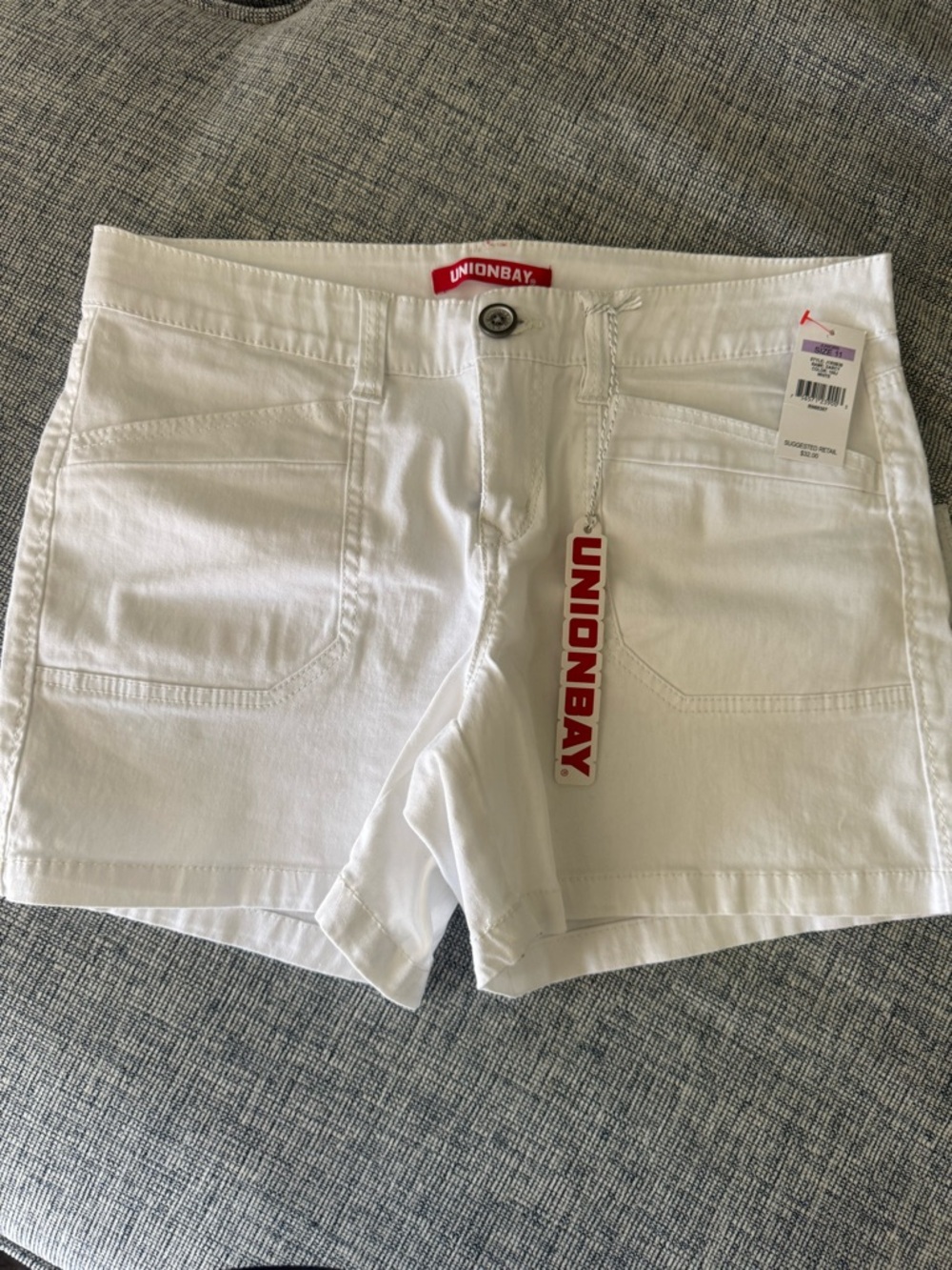 UNIONBAY White Women's Denim Short Shorts